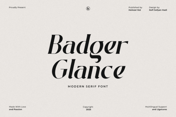 Badger Glance: A Modern Serif Font for Scroll-Stopping Brand Content
