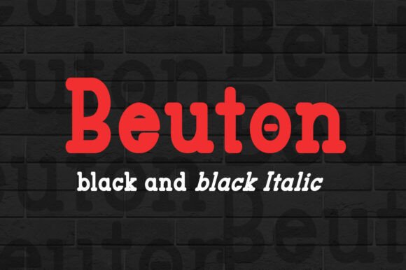 Beuton Black: The Slab Serif That Cuts Through the Feed