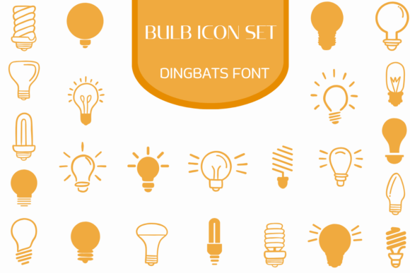 Bulb Icon Set: A Lightbulb Dingbats Font for Clearer Campaigns