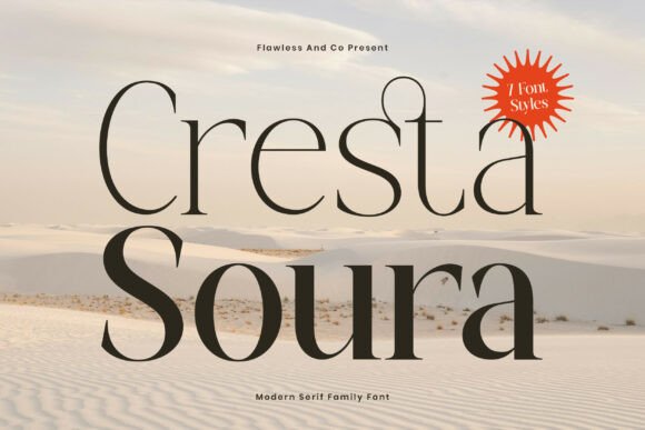 Cresta Soura: A Modern Serif Font for Polished Digital Branding