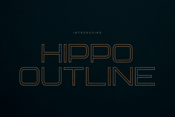 Hippo Outline: A Bold, Futuristic Typeface for Digital Branding