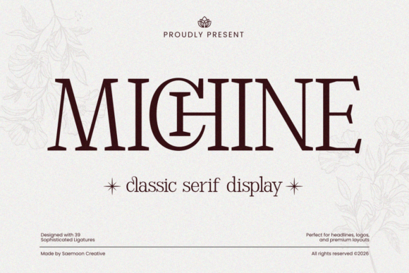 Michine: A Refined Serif Font for Digital Branding