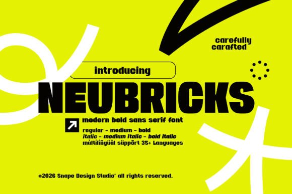 Neubricks: A Bold, Calm Sans Serif for Thoughtful Design