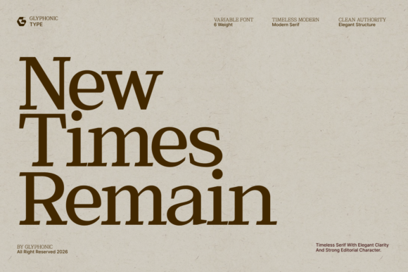 New Times Remain: A Display Serif That Commands Attention