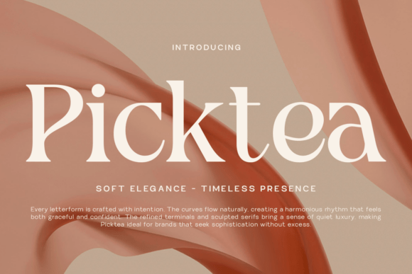 Picktea: A Modern Serif Font for Elegant Craft Projects