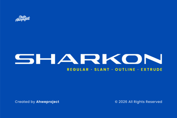 Sharkon: A Bold Sans Serif Display Typeface for Editorial Impact
